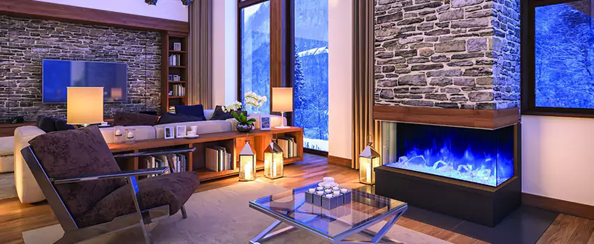 Dynamic Flame Color Fireplace Installation in Chicoutimi, QC